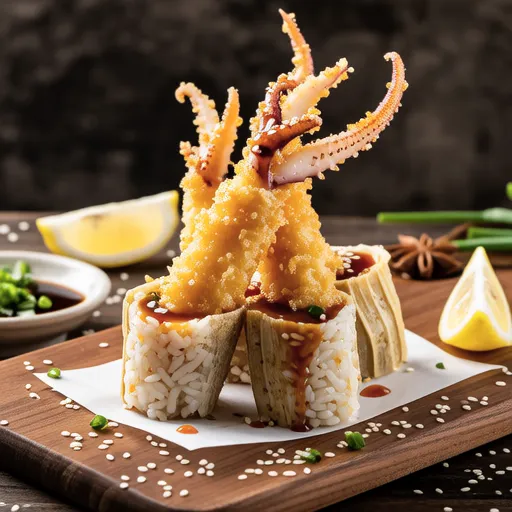 Squid Tempura Rice Balls