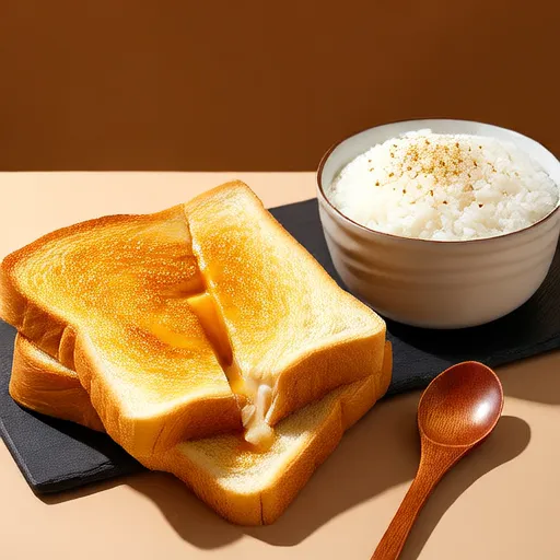 チーズトーストとミルクライス