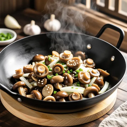 Mini Stir-fried King Oyster Mushrooms