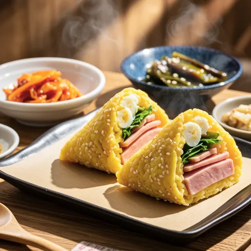 Egg Kimchi Rice Ball Lunchbox