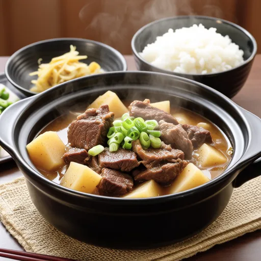 Satoimo and Beef Miso Stew