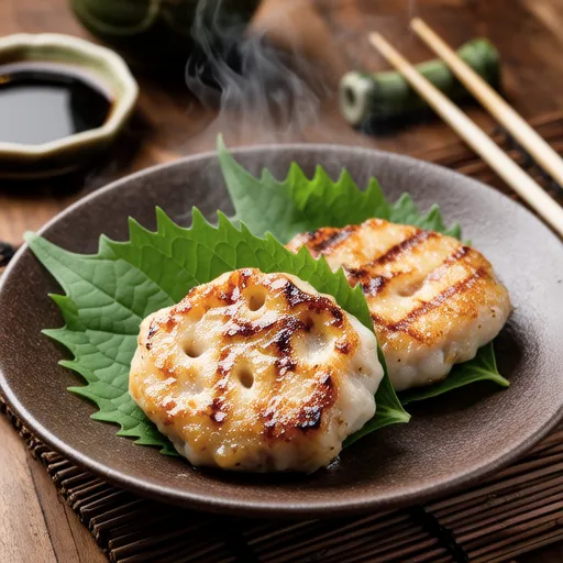 Grilled Sardine Patties with Shiso Leaves