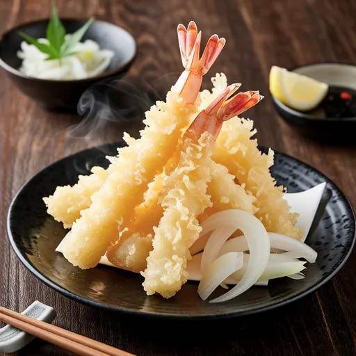 Sakura Shrimp and Aosa Seaweed Tempura
