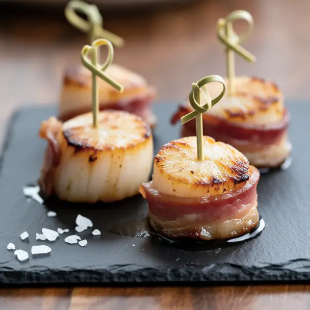 Scallops Wrapped in Bacon