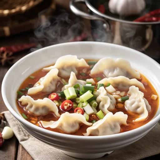 Spicy Dumpling Soup