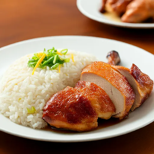 烤雞胸肉搭配椰菜花炒飯