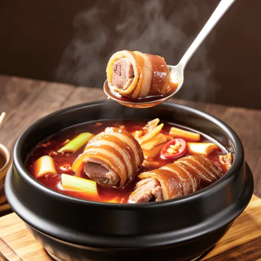 Pork Belly Kimchi Rolls Stew