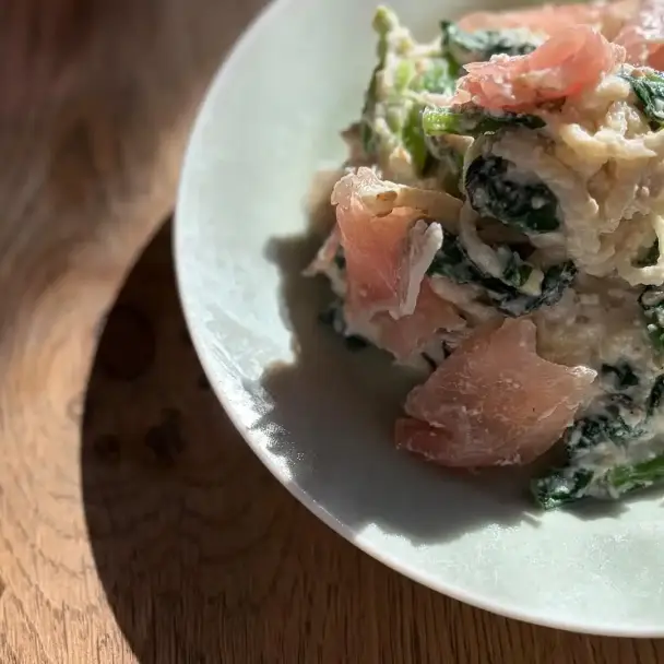 濃厚ソースの白和風サラダ