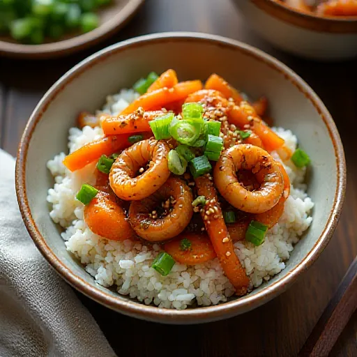 Soy Sauce Squid Rice Bowl