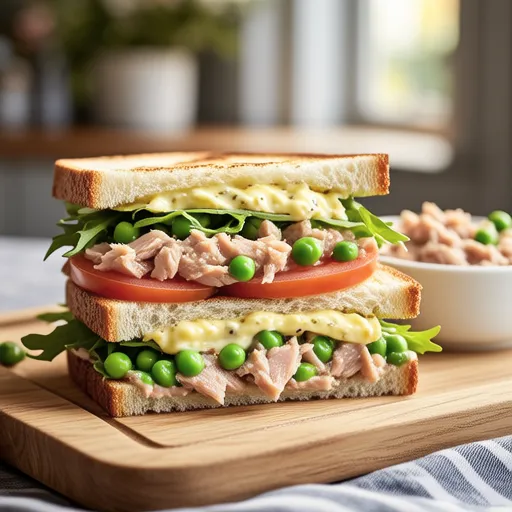 Pea Sprout Tuna Mayo Sandwich