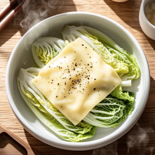 Steamed Shirasu and Cabbage