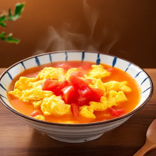 Tomato Steamed Egg Custard