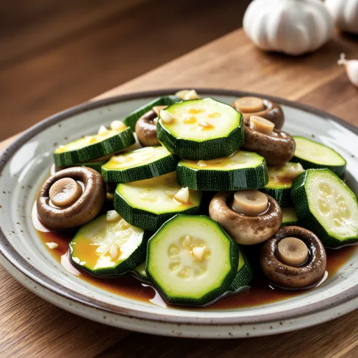 Stir-fried Zucchini and Mushrooms
