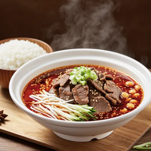 Spicy Beef Soup with Rice
