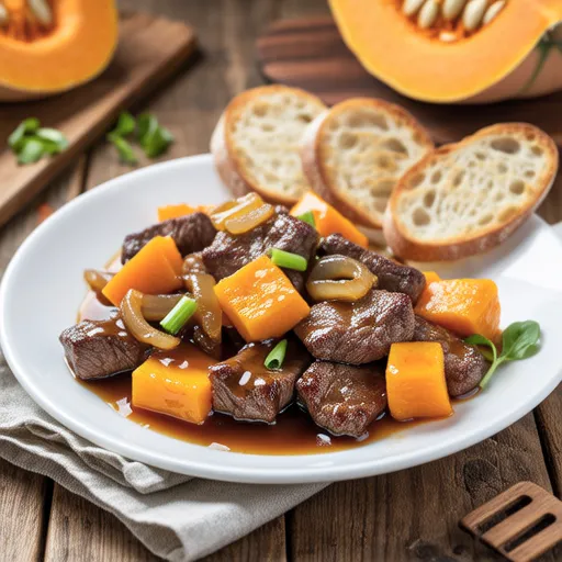 Stir-fried Pumpkin with Mustard and Ketchup