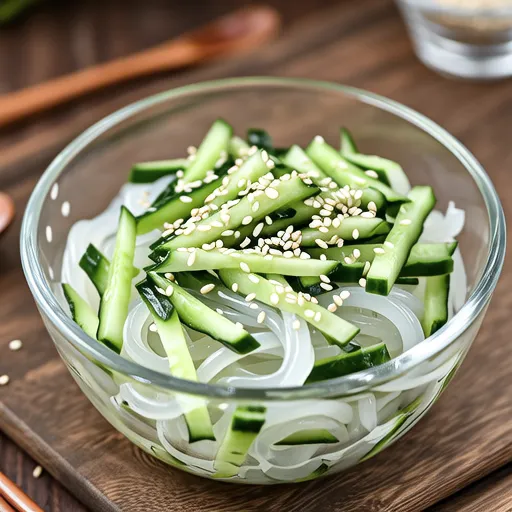 Chopped Natto and Cucumber with Zha Cai