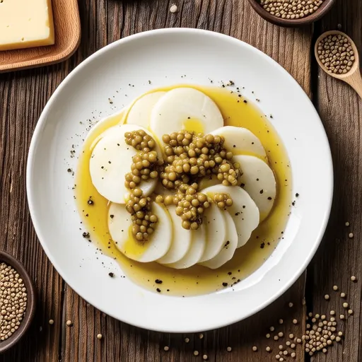 Turnip and Cheese with Mustard Dressing