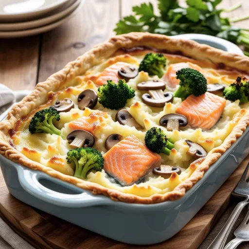 Salmon Gratin Shepherd's Pie Style