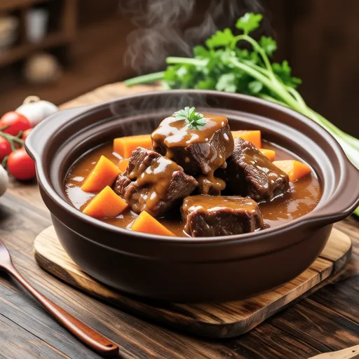 Diet Beef Stew with Chuck Eye Roll and Whole Tomatoes