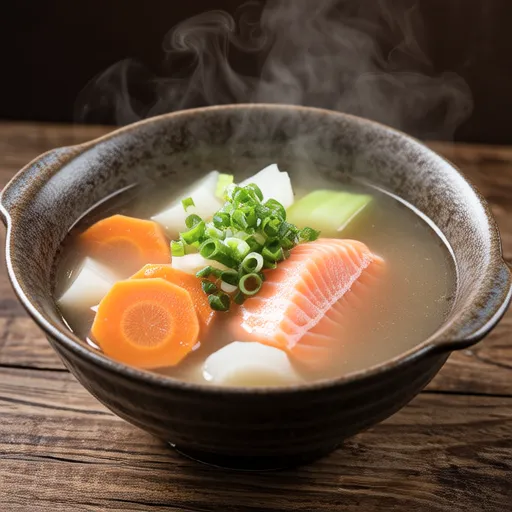 Salmon Kasujiru (Salmon Sake Lees Soup)