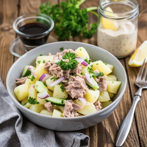 Potato Salad with Tuna and Fresh Onion