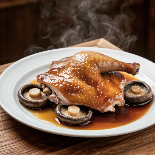 Braised Chicken Breast with King Oyster Mushrooms