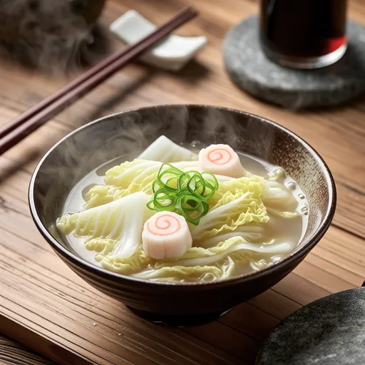 Cabbage Fish Cake Miso Soup