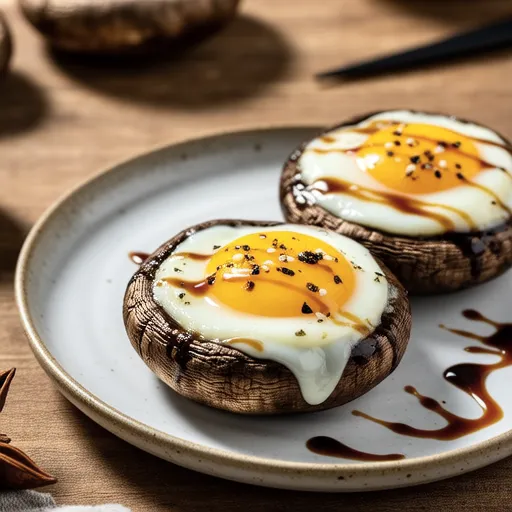 Shiitake and Quail Egg Mayo Cheese Bake