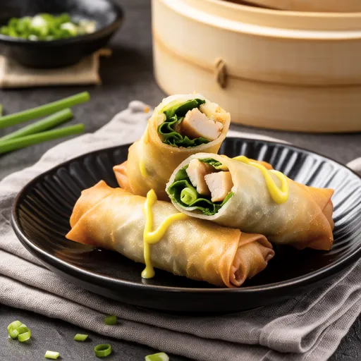 Horse Mackerel Spring Rolls with Miso Flavor