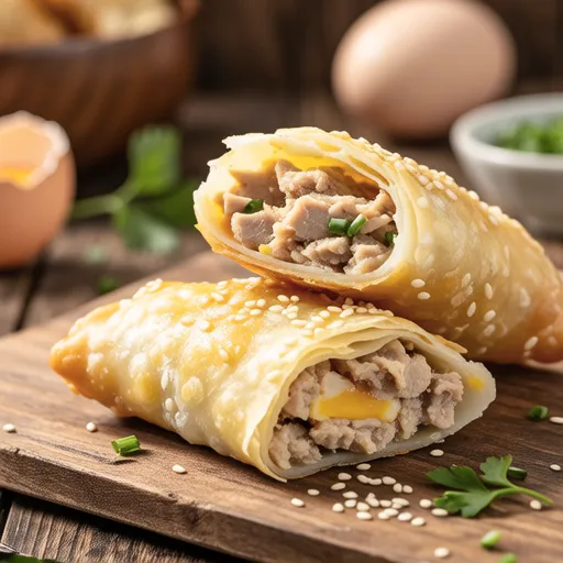 Spring Roll Wrapper Tuna Galette