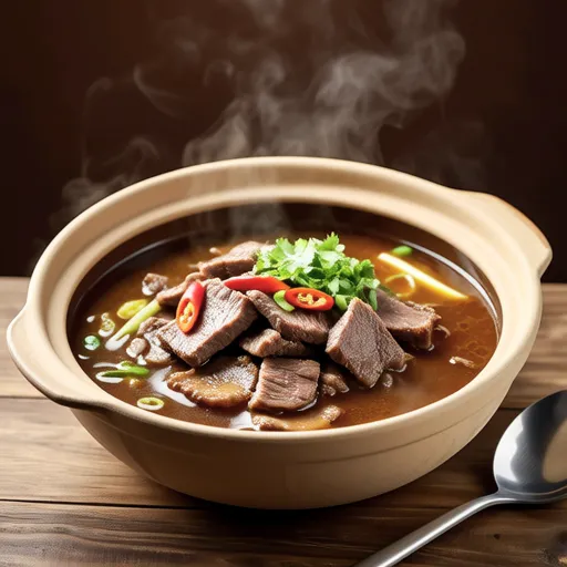 Beef and Radish Greens Hangover Soup