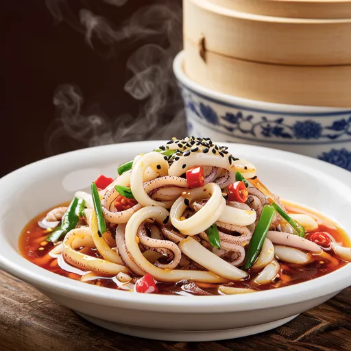 Spicy Squid and Bean Sprout Steamed Dish
