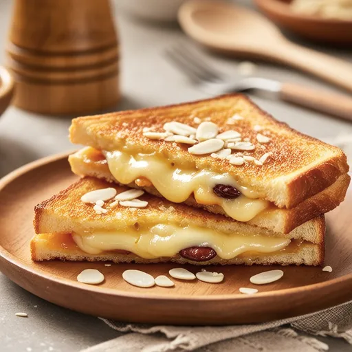 Injeolmi Toast with Almonds and Honey