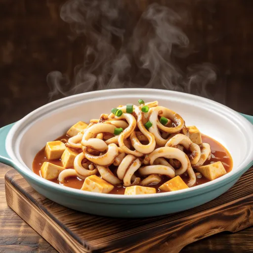 Squid and Fried Tofu Curry Stir-fry