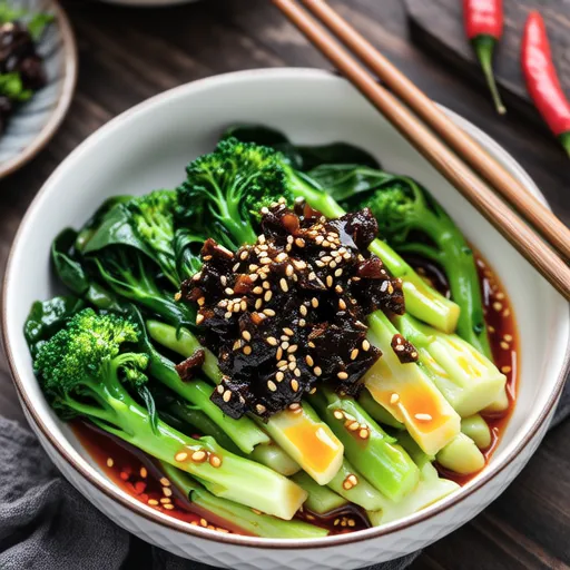 Spicy Broccoli and Zha Cai Salad