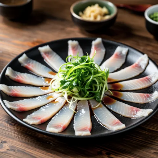 Yellowtail Carpaccio with Wasabi Soy Sauce