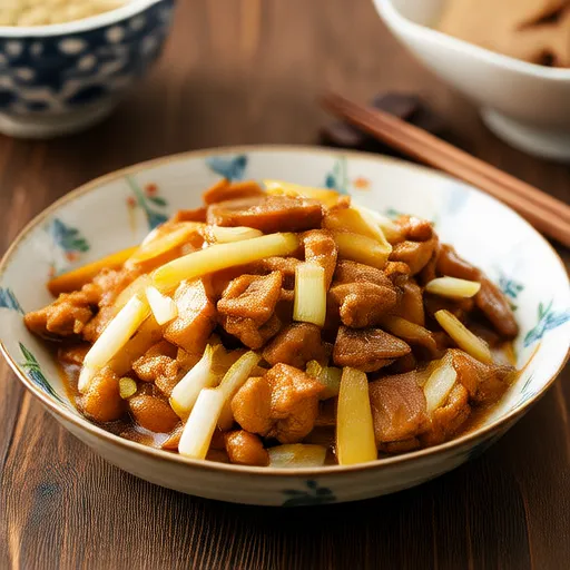 Chinese Stir-fried Chicken with Onions