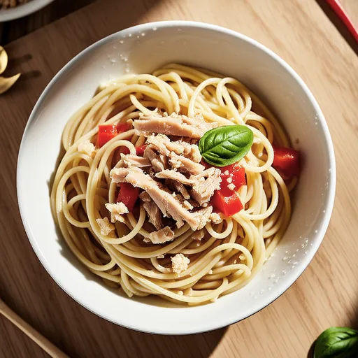 Microwave Miso Mackerel Pasta