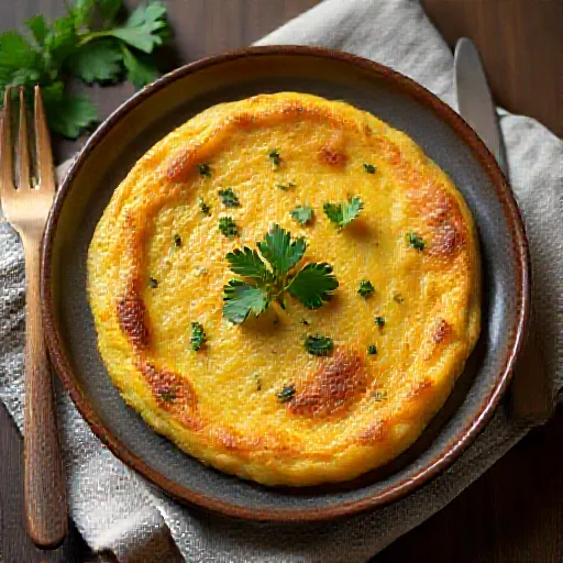 Omelette aux pommes de terre et oignons