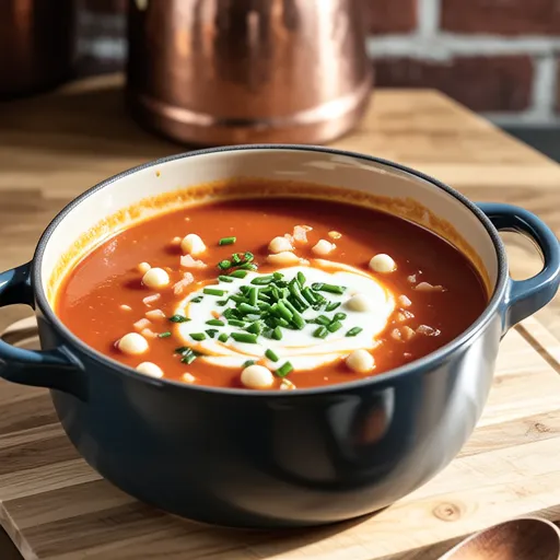 Tomato Soup with Beans and Onion