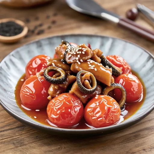 Tomato and Canned Mackerel Stir-fry with Ponzu