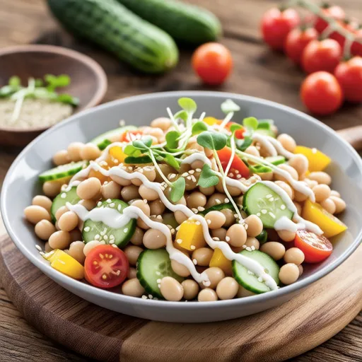 Soybean and Chunky Vegetable Salad