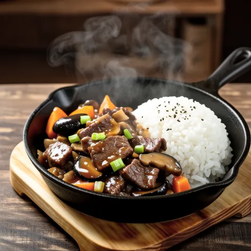 Beef and Shiitake Mushroom Rice Bowl