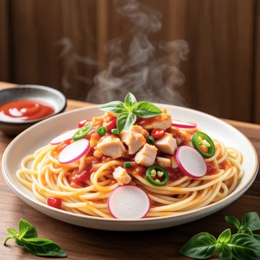 Daikon and Tuna Tomato Pasta