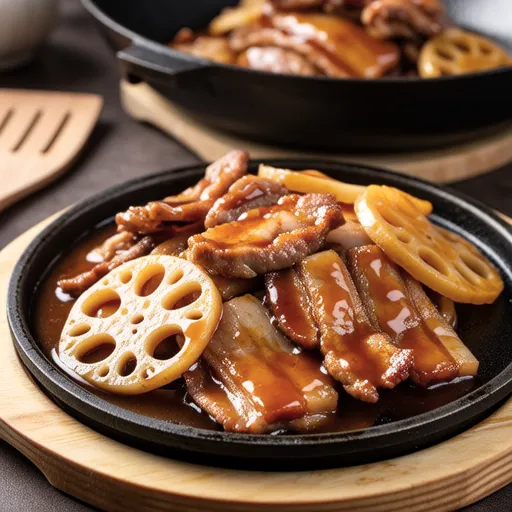 Sweet and Spicy Stir-fried Pork and Roasted Sweet Potato