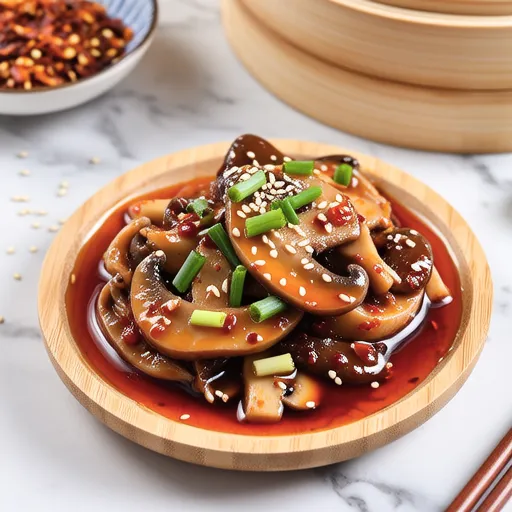 Nameko and Green Onion with Gochujang Sauce