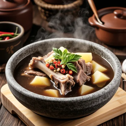 Korean Gamjatang (Pork Bone Soup)