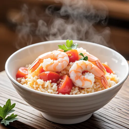 Tomato and Sakura Shrimp Rice