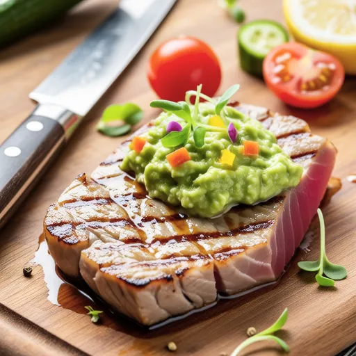 Tuna Steak with Avocado Sauce
