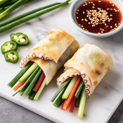 Squid and Chive Rolls